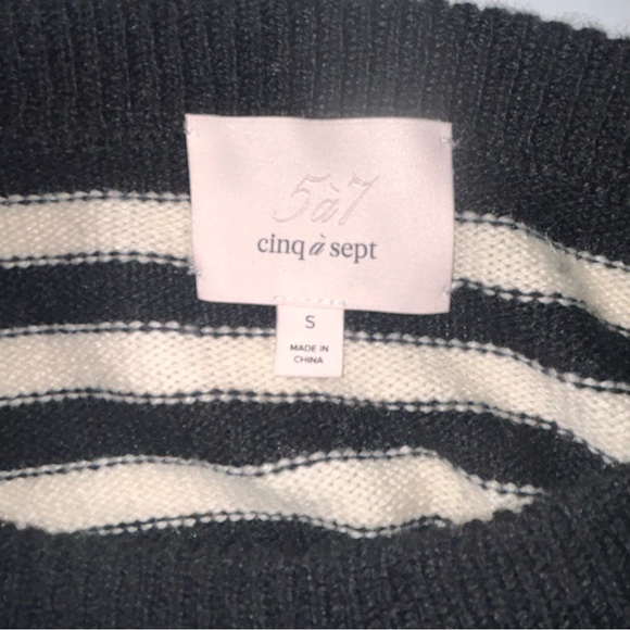 Cinq a Sept Stripe Seren Sweater size S - Picture 6 of 8